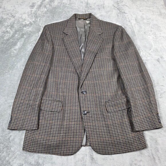 Vintage Orvis Sport Coat Mens 40R Gun Check Wool Tweed Blazer Jacket Preppy USA - Picture 1 of 11